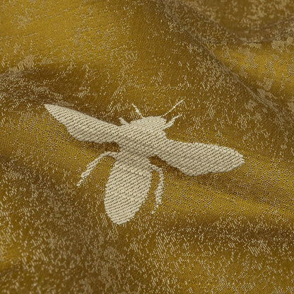 Slubbed Drapery Jacquard - Zest Buzzing Bees - British Imported Detail