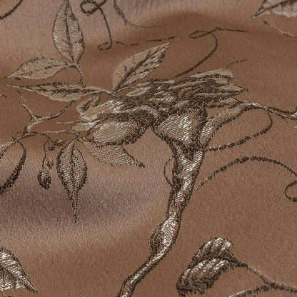 Drapery Jacquard - Vintage Perched Peacocks on Branches - British Imported Detail