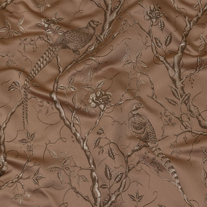 Drapery Jacquard - Vintage Perched Peacocks on Branches - British Imported