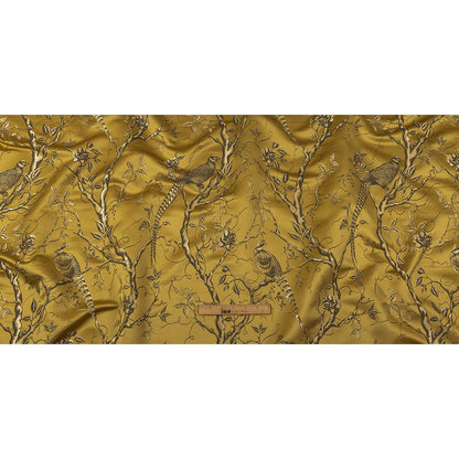 Drapery Jacquard - Zest Perched Peacocks on Branches - British Imported Full