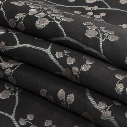 Drapery Jacquard - Ink Prairie Willow Trails - British Imported Folded