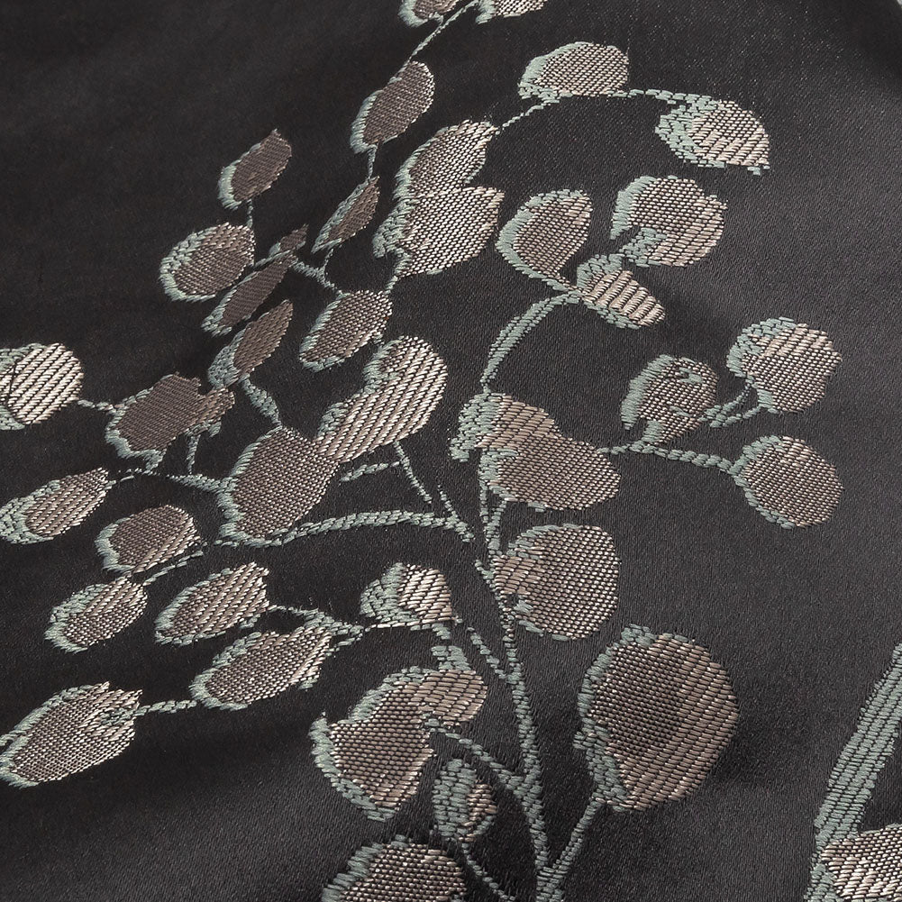 Drapery Jacquard - Ink Prairie Willow Trails - British Imported Detail