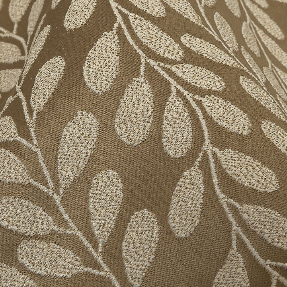 Polyester Jacquard - Olive Cascading Vines - British Imported Detail
