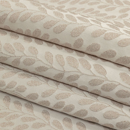 Polyester Jacquard - Oyster Cascading Vines - British Imported Folded