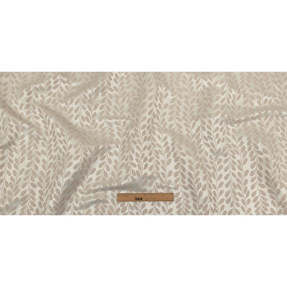 Polyester Jacquard - Oyster Cascading Vines - British Imported Full