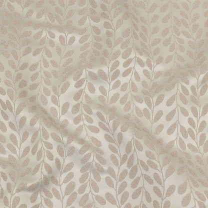 Polyester Jacquard - Oyster Cascading Vines - British Imported