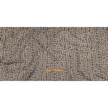 Polyester Jacquard - Slate Cascading Vines - British Imported Full