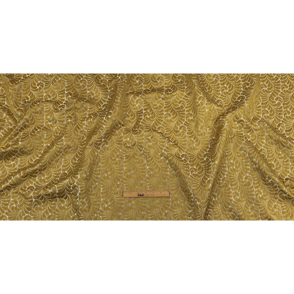 Satin-Faced Jacquard - Zest Fern Leaves - British Imported Full