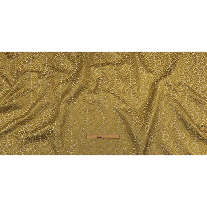 Satin-Faced Jacquard - Zest Fern Leaves - British Imported Full