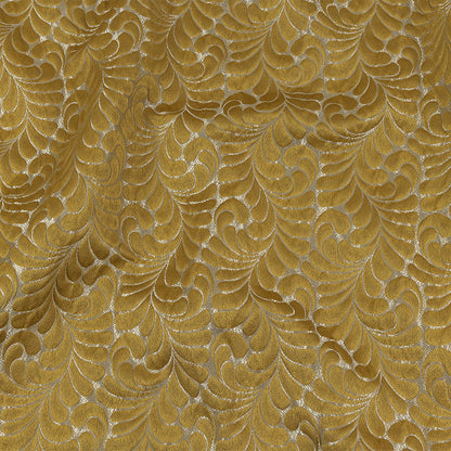 Satin-Faced Jacquard - Zest Fern Leaves - British Imported