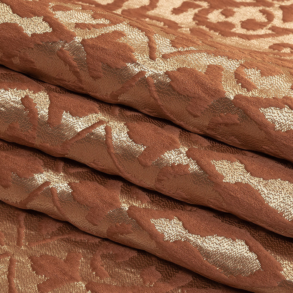 Drapery Jacquard - Clay Damask - British Imported Folded
