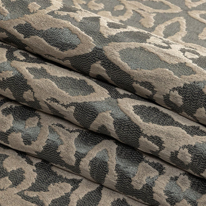 Drapery Jacquard - Denim Damask - British Imported Folded