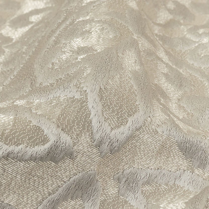 Drapery Jacquard - Silver Damask - British Imported Detail