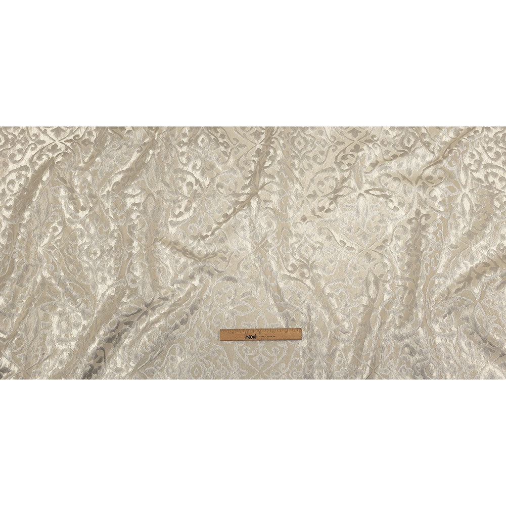 Drapery Jacquard - Silver Damask - British Imported Full