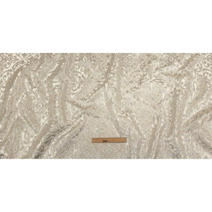 Drapery Jacquard - Silver Damask - British Imported Full