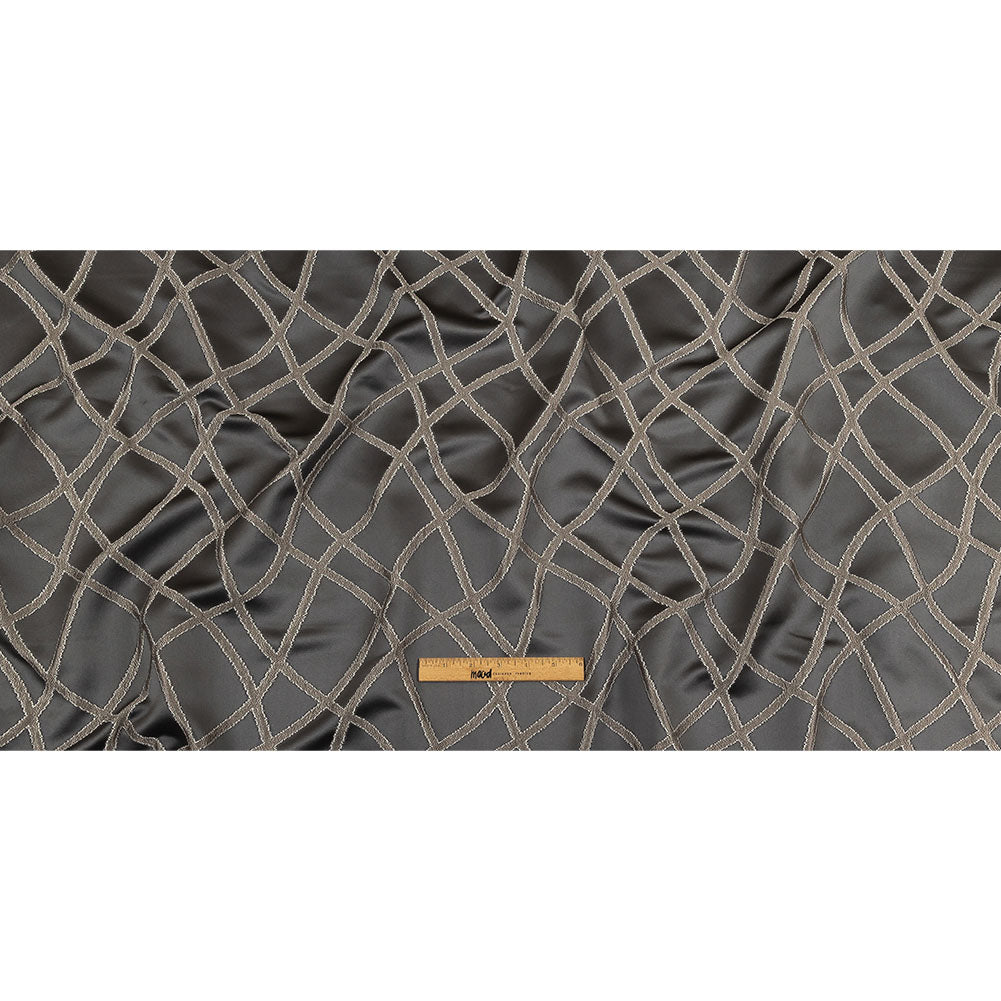 Drapery Jacquard - Ink Abstract Shapes - British Imported Full