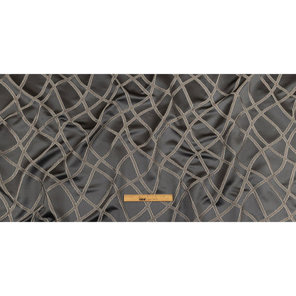 Drapery Jacquard - Ink Abstract Shapes - British Imported Full