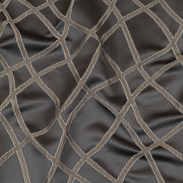 Drapery Jacquard - Ink Abstract Shapes - British Imported
