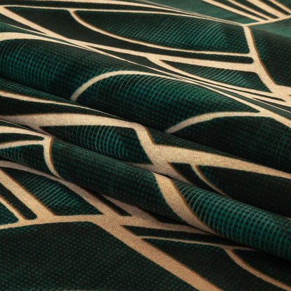 Printed Microvelvet - Emerald Labyrinth of Arches - British Imported Folded