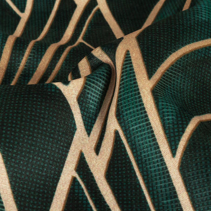 Printed Microvelvet - Emerald Labyrinth of Arches - British Imported Detail
