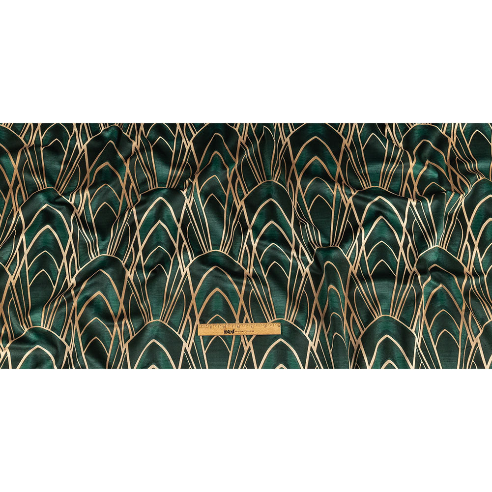 Printed Microvelvet - Emerald Labyrinth of Arches - British Imported Full