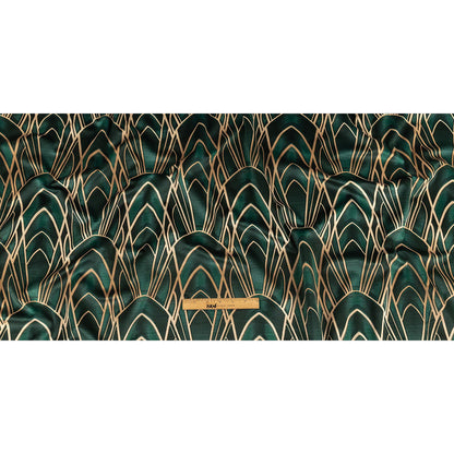 Printed Microvelvet - Emerald Labyrinth of Arches - British Imported Full