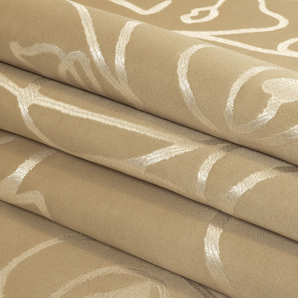 Drapery Jacquard - Champagne Face to Face - British Imported Folded