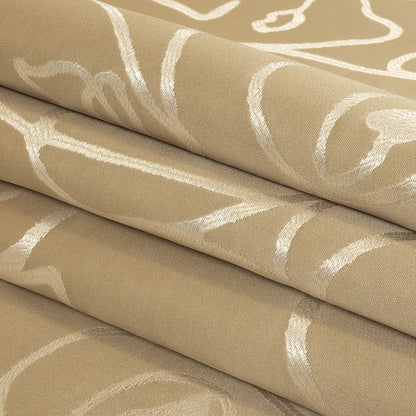 Drapery Jacquard - Champagne Face to Face - British Imported Folded