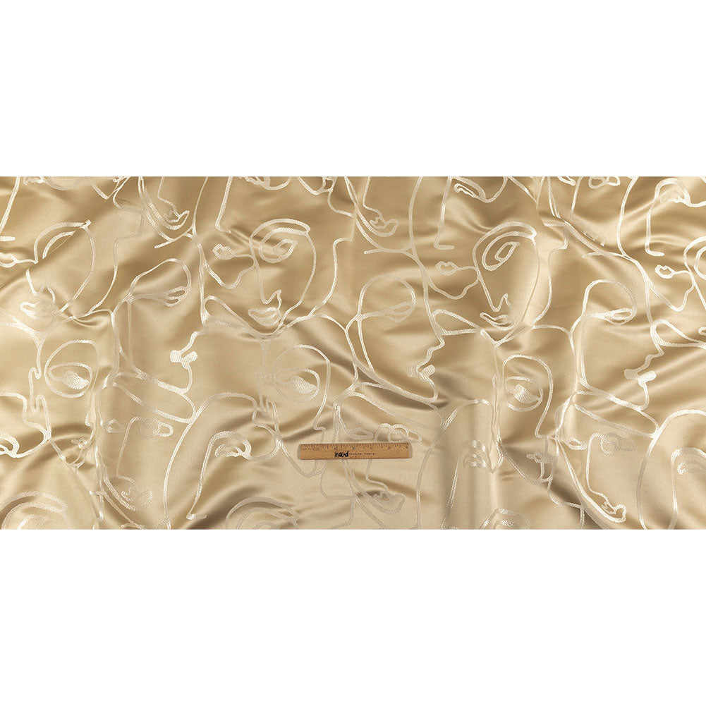 Drapery Jacquard - Champagne Face to Face - British Imported Full