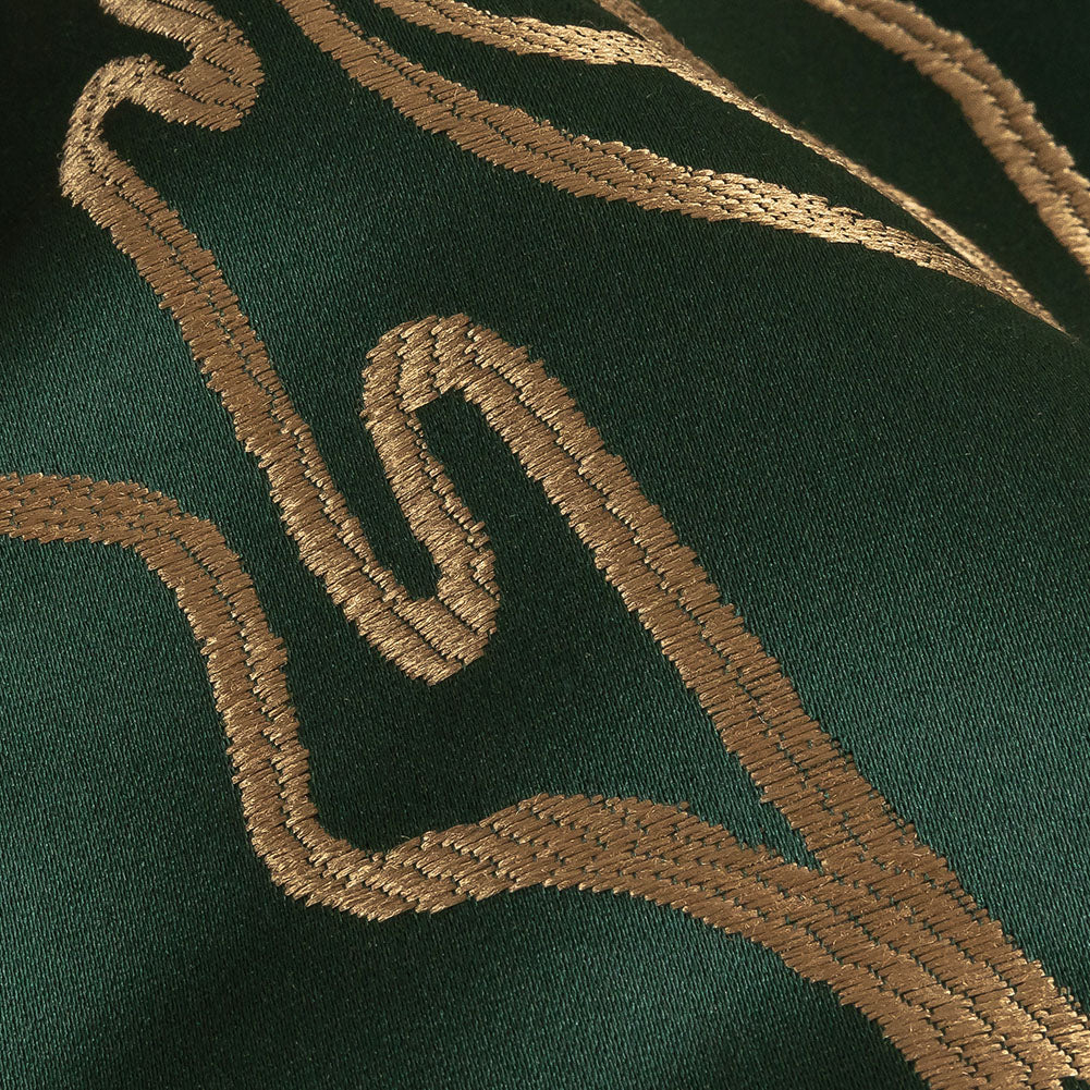 Drapery Jacquard - Emerald Face to Face - British Imported Detail