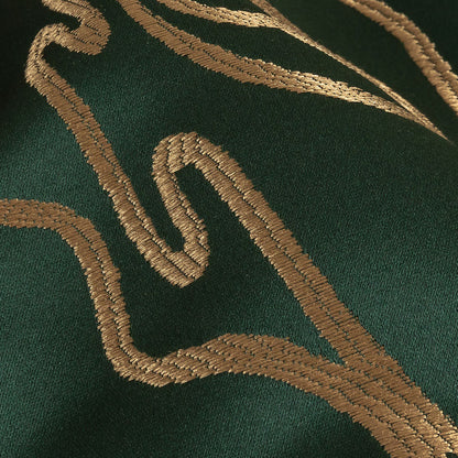 Drapery Jacquard - Emerald Face to Face - British Imported Detail