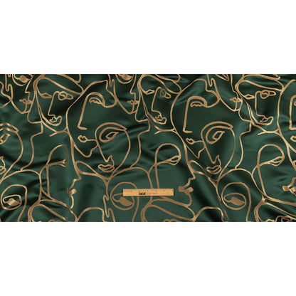 Drapery Jacquard - Emerald Face to Face - British Imported Full