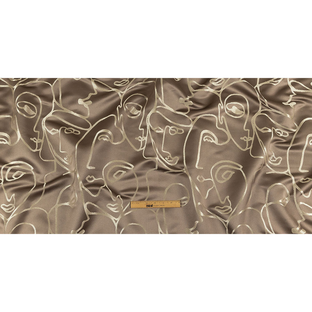 Drapery Jacquard - Praline Face to Face - British Imported Full