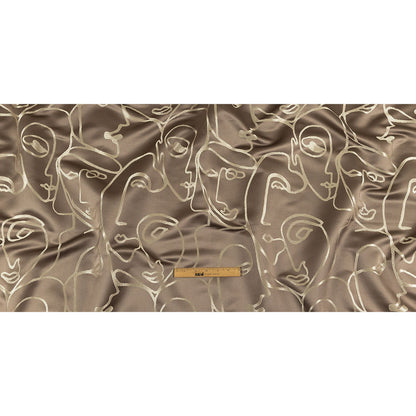 Drapery Jacquard - Praline Face to Face - British Imported Full