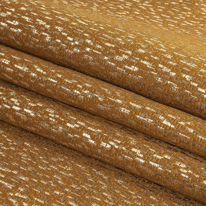 Metallic Drapery Jacquard - Bronze Digital Spots - British Imported Folded