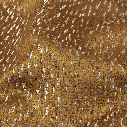 Metallic Drapery Jacquard - Bronze Digital Spots - British Imported Detail