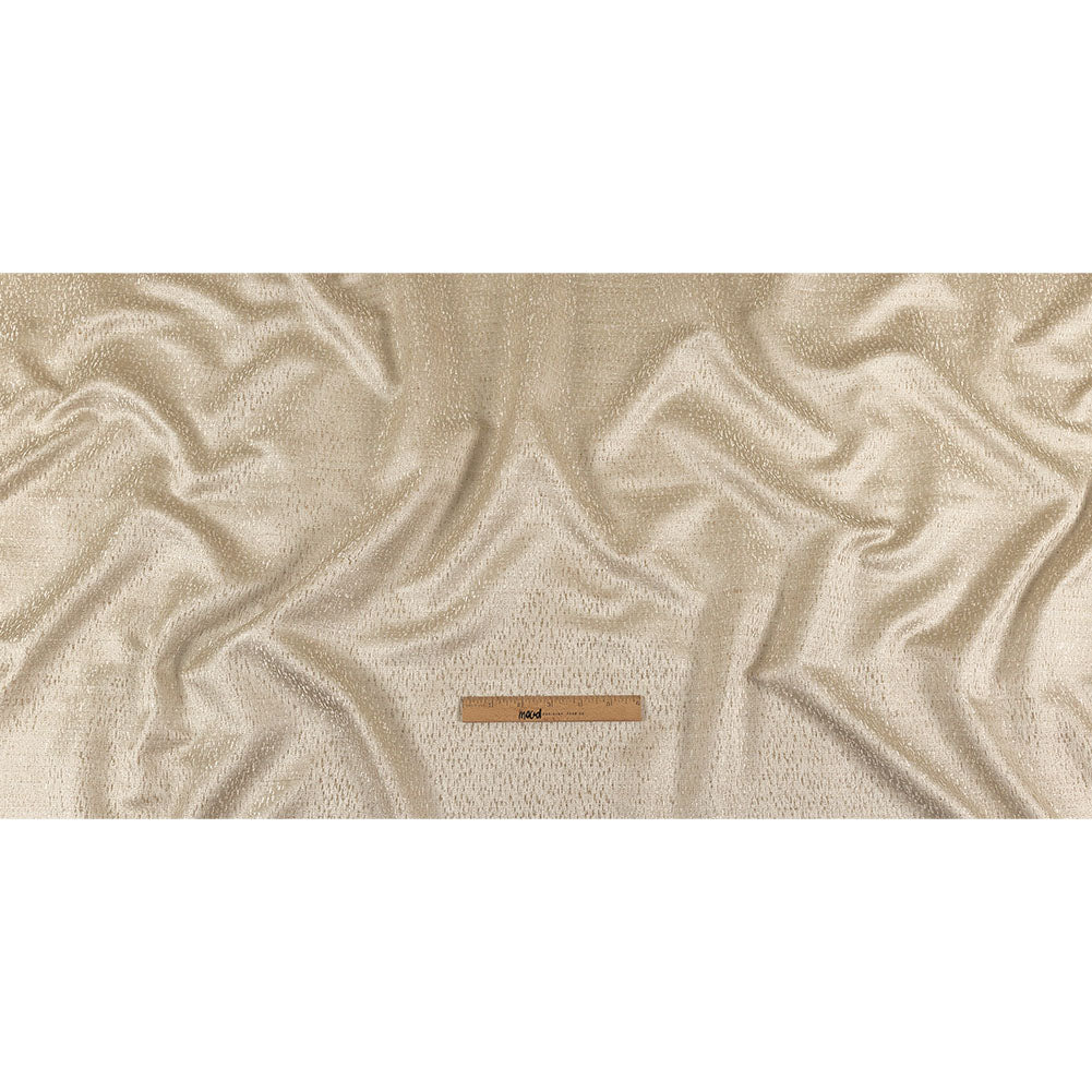 Metallic Drapery Jacquard - Oyster Digital Spots - British Imported Full