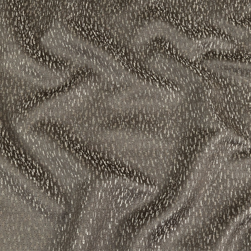 Metallic Drapery Jacquard - Putty Digital Spots - British Imported