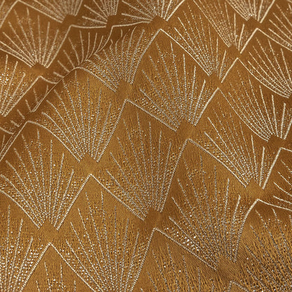 Metallic Drapery Jacquard - Bronze Digital Spots - British Imported Detail