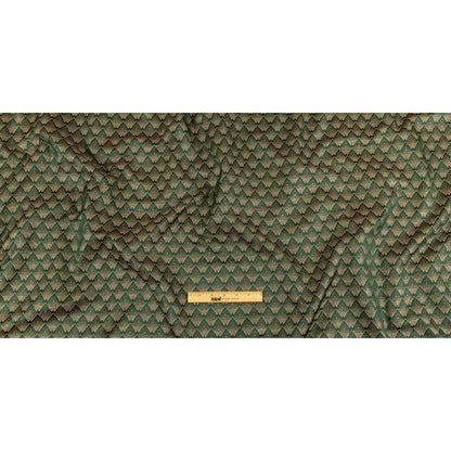 Metallic Drapery Jacquard - Emerald Digital Spots - British Imported Full