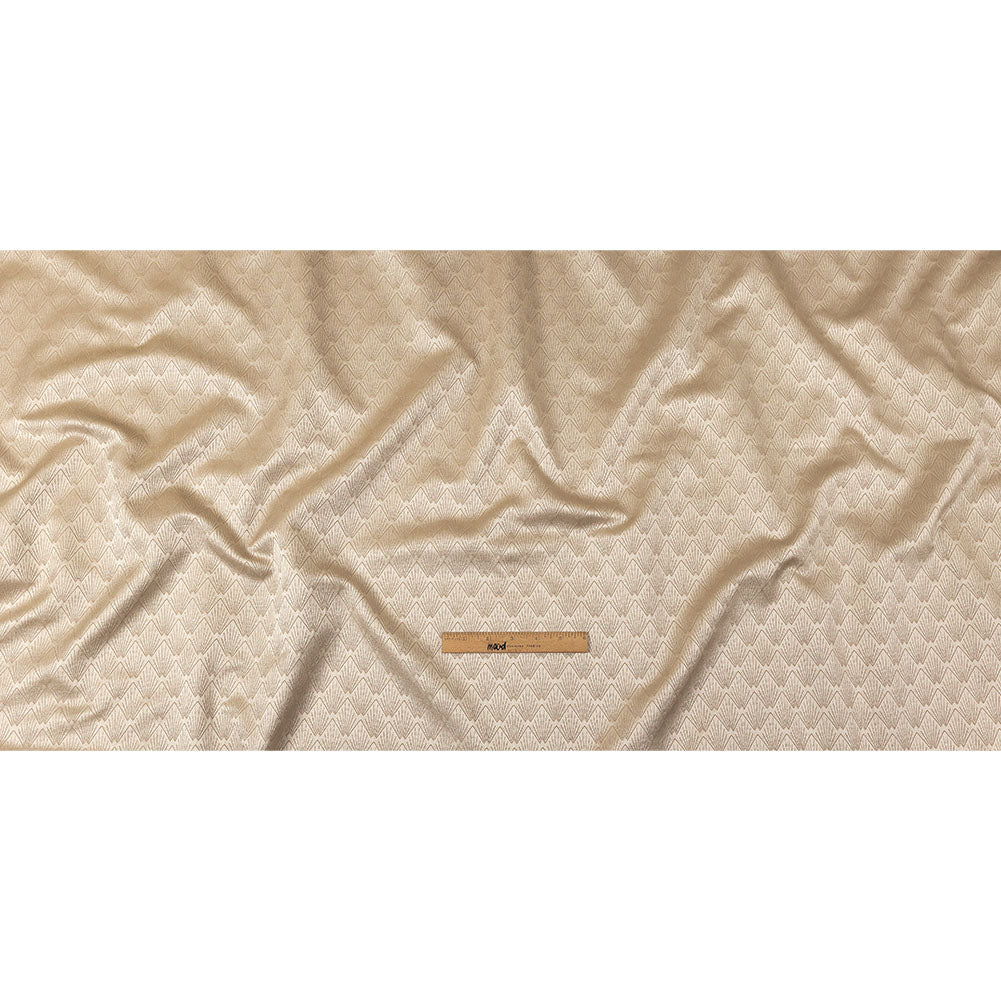 Metallic Drapery Jacquard - Nougat Digital Spots - British Imported Full