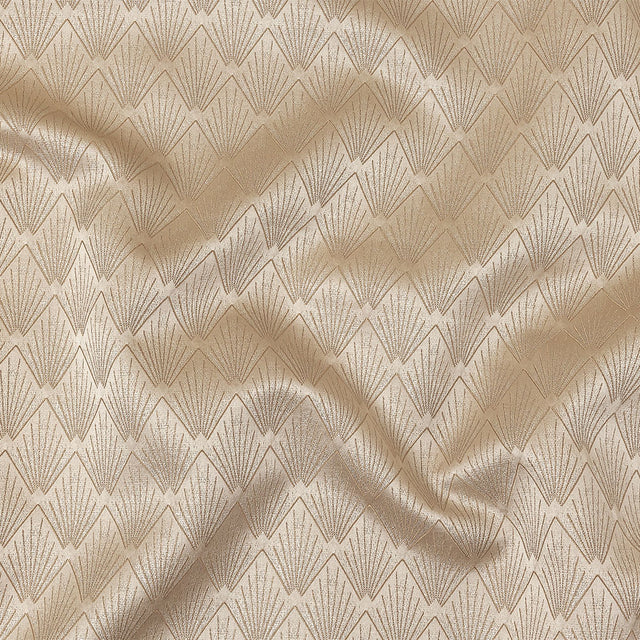 Metallic Drapery Jacquard - Nougat Digital Spots - British Imported