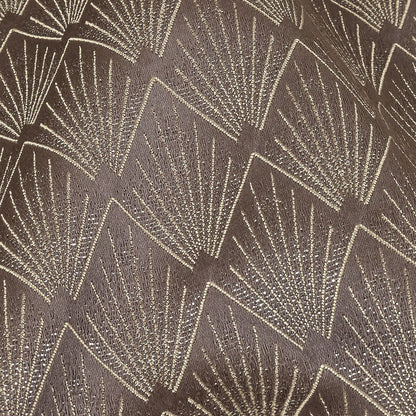 Metallic Drapery Jacquard - Praline Digital Spots - British Imported Detail