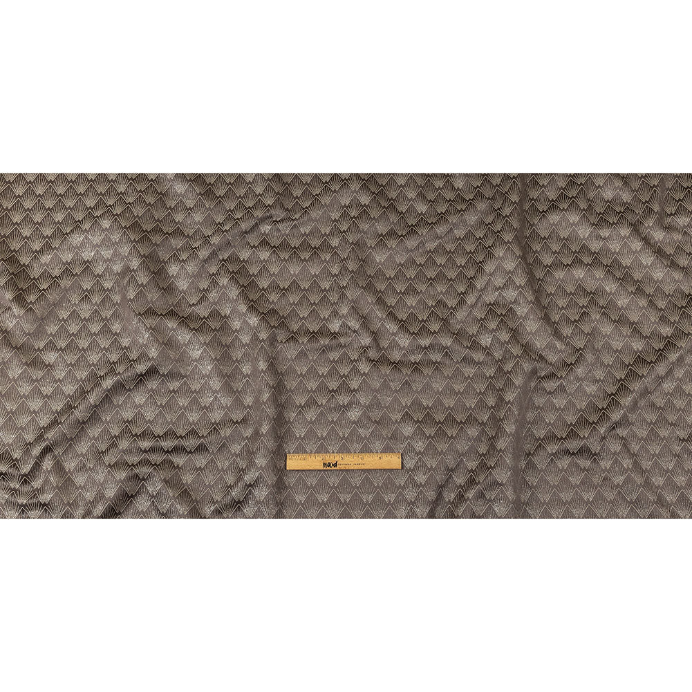 Metallic Drapery Jacquard - Praline Digital Spots - British Imported Full