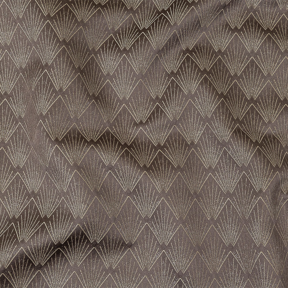 Metallic Drapery Jacquard - Praline Digital Spots - British Imported