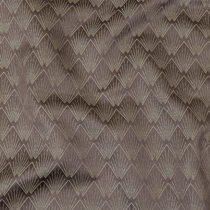 Metallic Drapery Jacquard - Praline Digital Spots - British Imported