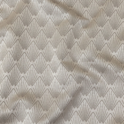 Metallic Drapery Jacquard - Silver Digital Spots - British Imported