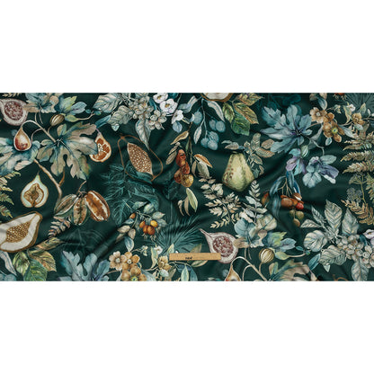 Polyester Knit Microvelvet - Forest Floral - British Imported Full