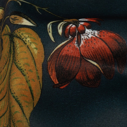 Polyester Microvelvet Print - Ink Fruits and Cockatoos - British Imported Detail