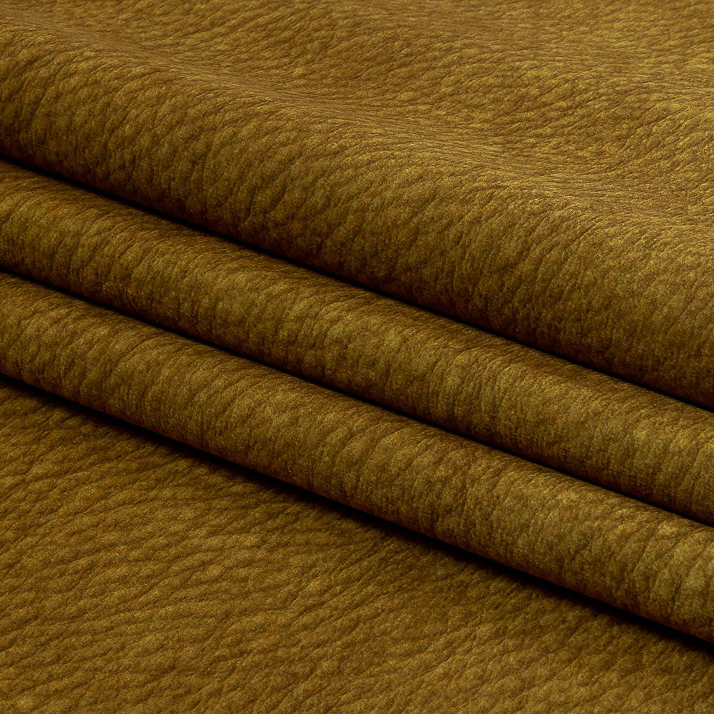 Polyester Microvelvet - Gold Abstract - British Imported Folded